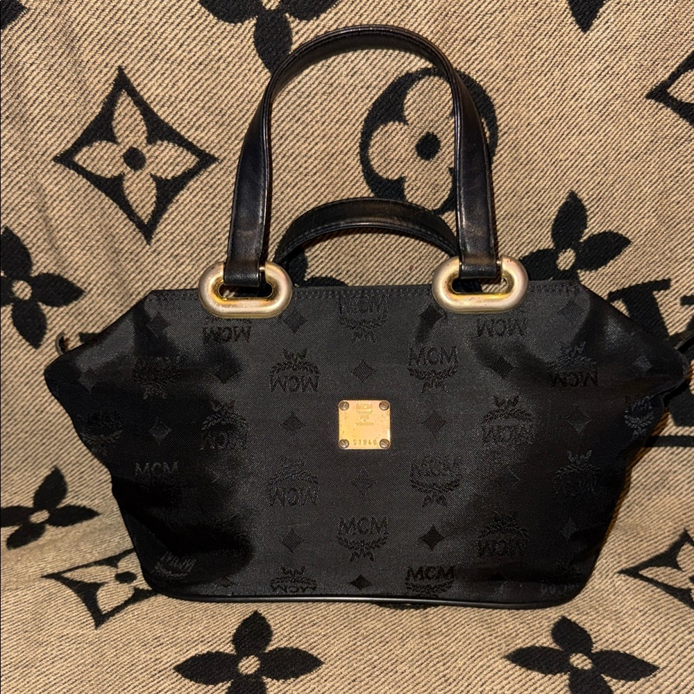 MCM Nylon Top Handle Bag